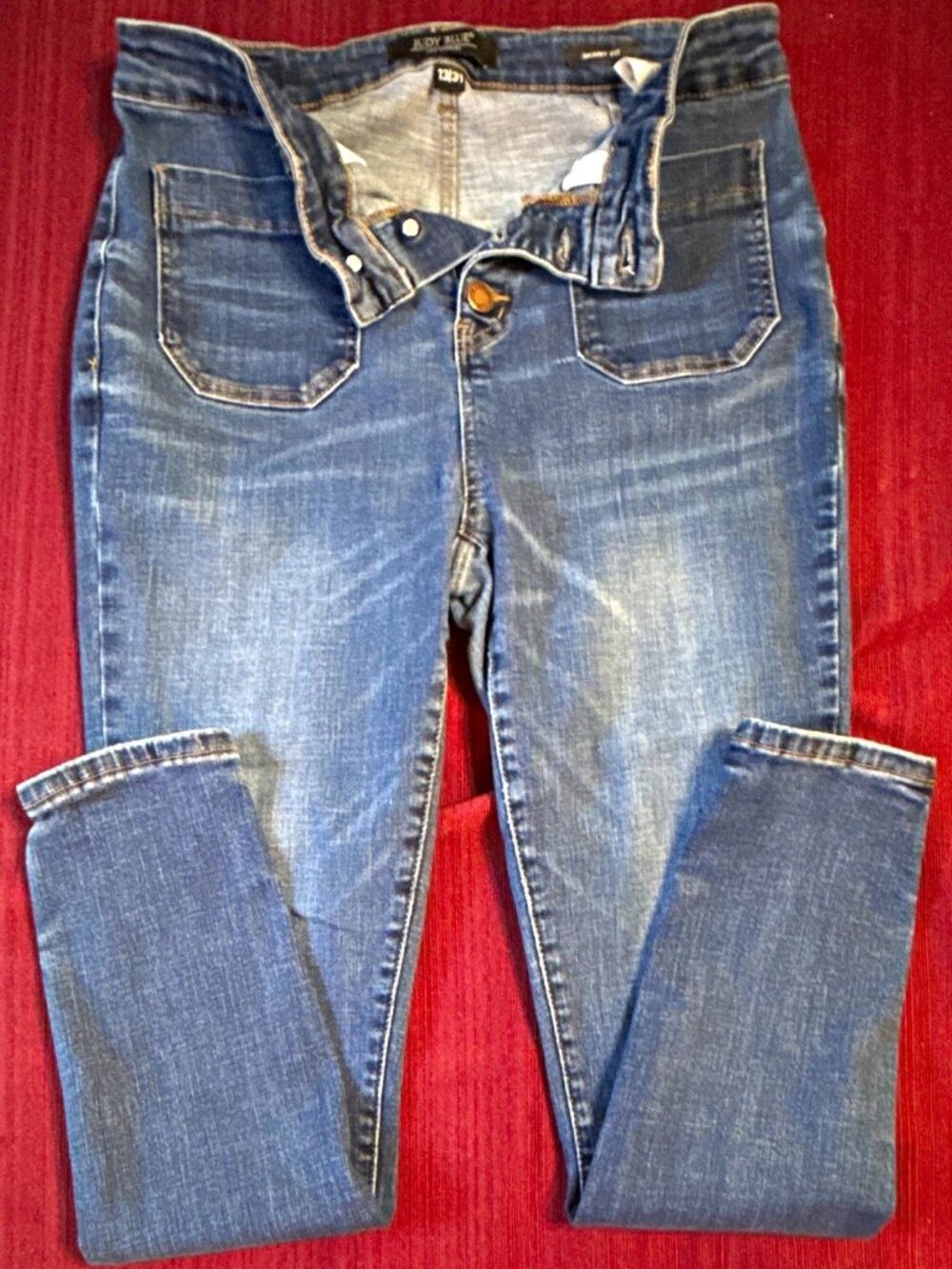 Judy Blue Los Angeles Juniors Skinny Jeans Size 13 High Rise Medium Wash